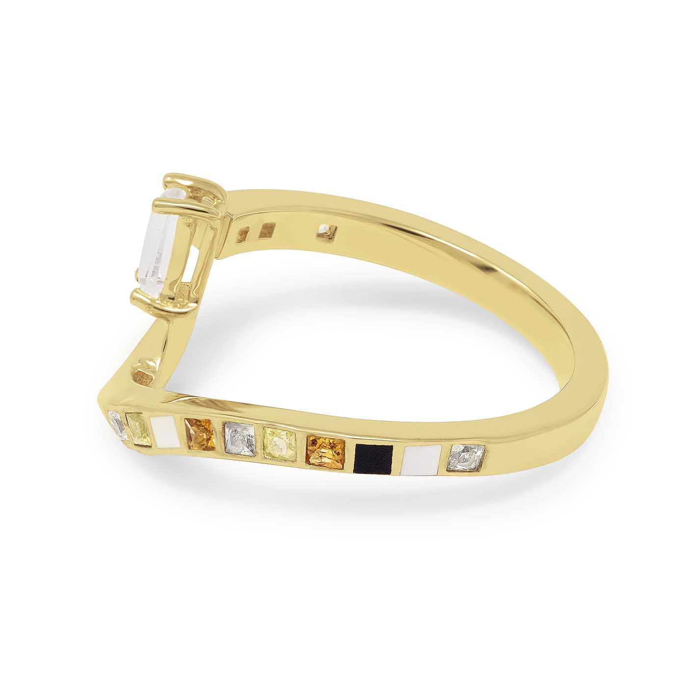 Alexi Ring in Yellow Gold Vermeil and Gemstones